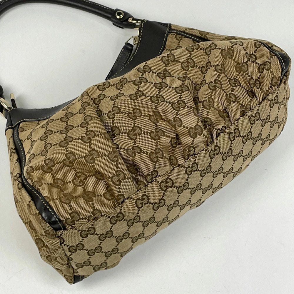 Gucci One bag Hobo beige GG handbag Ay Shoulder shoulder brown canvas